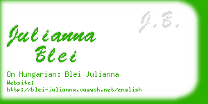 julianna blei business card
